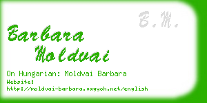 barbara moldvai business card